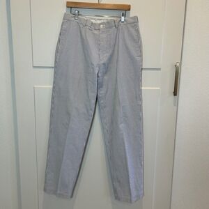 Brooks Brothers 346 Seersucker Striped Dress Pants Mens 34x32 Cotton Preppy